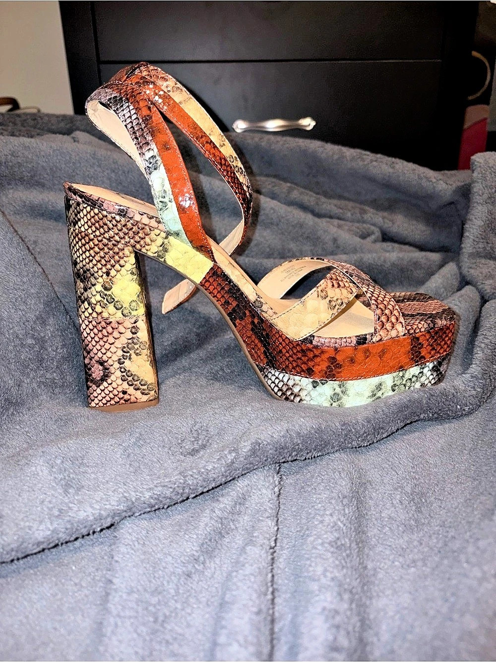 Jessica Simpson Immie Platform Sandal Animal Print Heels